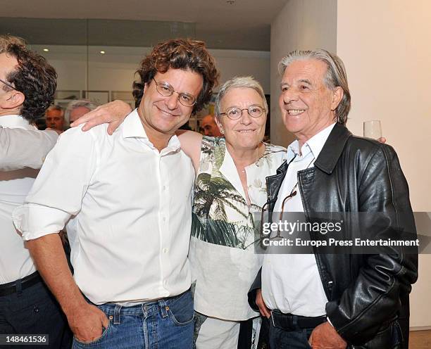 Ricardo Bofill jr and Ricardo Bofill attends the picture exhibition by Serena Vergano , architectRicardo Bofill's wife on July 12, 2012 in Barcelona,...