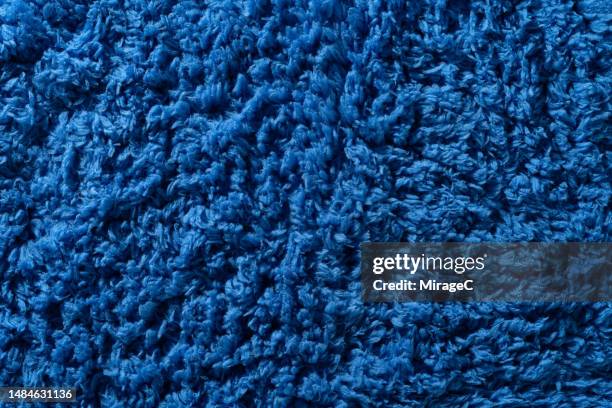 fluffy blue towel terry cloth texture background - tea towel texture stock pictures, royalty-free photos & images