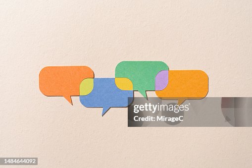 Speech Bubbles Connected With Shared Options, Paper Craft