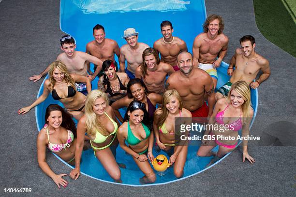 The BIG BROTHER Houseguests dive into a new season! Front row, from left: Danielle, Janelle, JoJo, Kara, Britney. Middle row, from left: Ashley,...