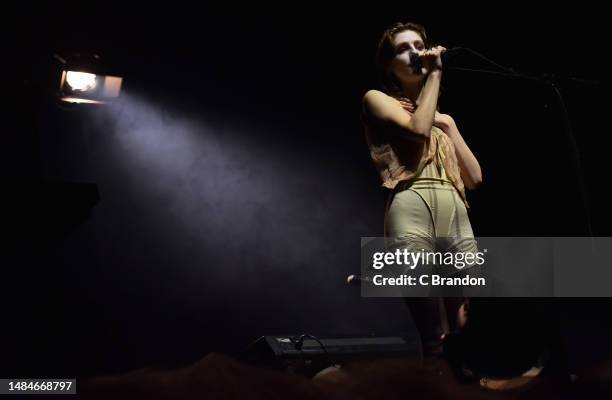 Birdy performs on stage at the Eventim Apollo on April 23, 2023 in London, England.