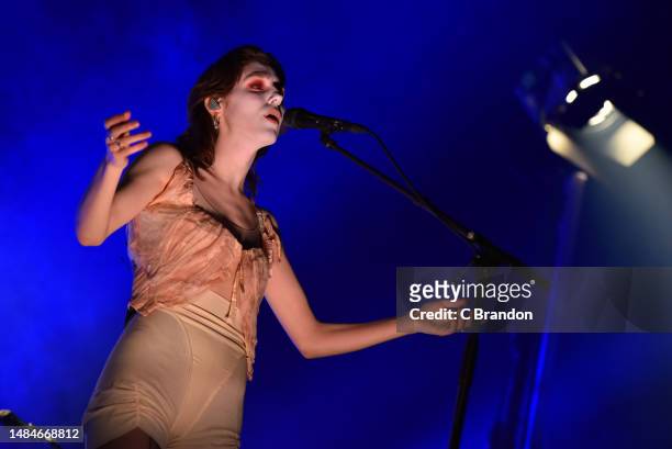 Birdy performs on stage at the Eventim Apollo on April 23, 2023 in London, England.