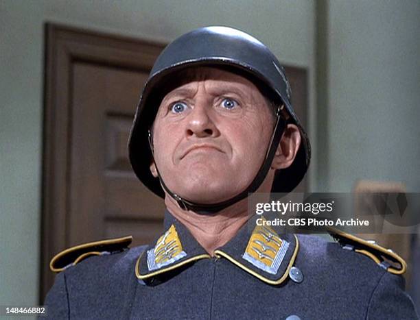 Milton Selzer as Sergeant Reinhold Franks in the HOGAN'S HEROES episode, "Colonel Klink's Secret Weapon." Original airdate, March 24, 1967. Image is...