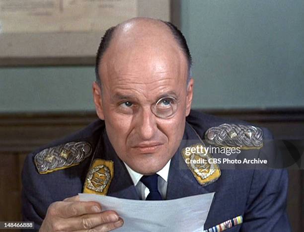 Werner Klemperer as Col. Wilhelm Klink in the HOGAN'S HEROES episode, "Colonel Klink's Secret Weapon." Original airdate, March 24, 1967. Image is a...