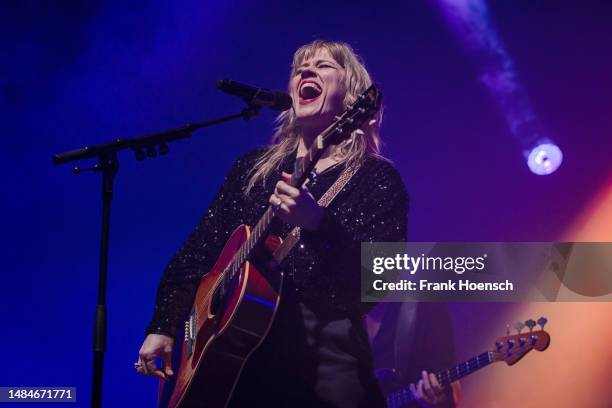 Dutch singer Ilse DeLange performs live on stage during a concert at the Tempodrom on April 23, 2023 in Berlin, Germany.