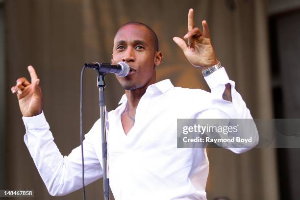 Singer Raphael Saadiq, performs on the Petrillo Music Shell during the 32nd Annual "Taste Of Chicago" in Chicago, Illinois on JULY 14, 2012.