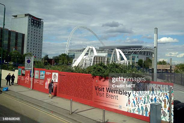 The new Wembley Stadium, opened in 2007, is the centerpiece of the London suburb of Wembley and at the 2012 Summer Olympics will host soccer matches....