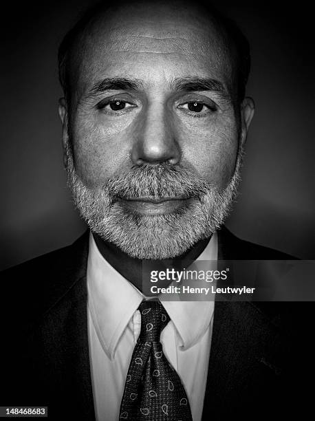 Economist and chairman of the Federal Reserve Bank, Ben Bernanke, is photographed for The Atlantic on January 30, 2012 in Washington, DC.