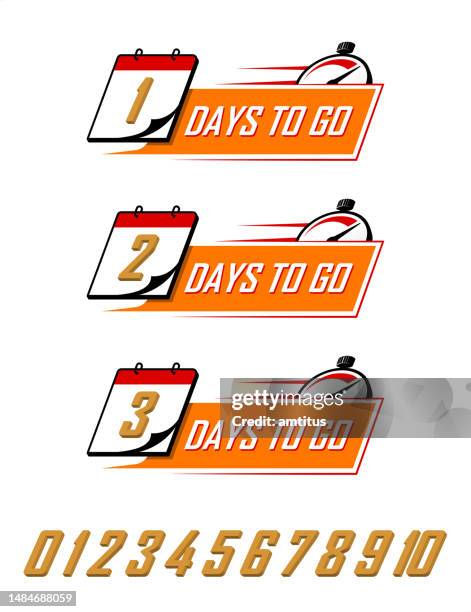 countdown days - two weeks stock illustrations