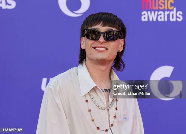 Peso Pluma attends the 2023 Latin American Music Awards at MGM Grand Garden Arena on April 20, 2023 in Las Vegas, Nevada.