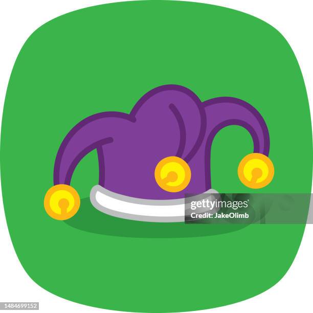 jester hat doodle 1 - novelty hat stock illustrations