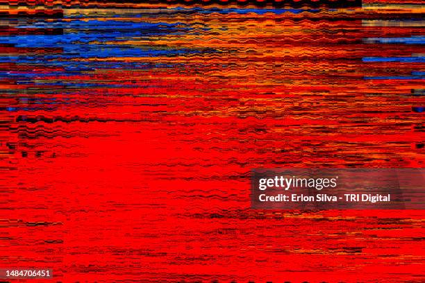 digital glitch background in vibrant colors - corruption abstract stock pictures, royalty-free photos & images