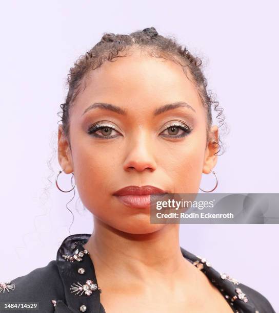 Logan Browning attends Daily Front Row's 7th annual Fashion Los Angeles Awards on April 23, 2023 in Beverly Hills, California.