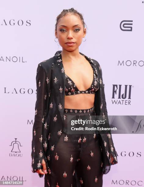 Logan Browning attends Daily Front Row's 7th annual Fashion Los Angeles Awards on April 23, 2023 in Beverly Hills, California.