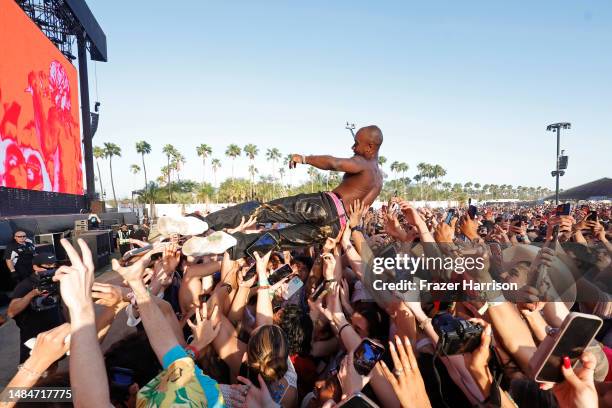 Slim Jxmmi of Rae Sremmurd performs at the Outdoor Theatre during the 2023 Coachella Valley Music and Arts Festival on April 23, 2023 in Indio,...