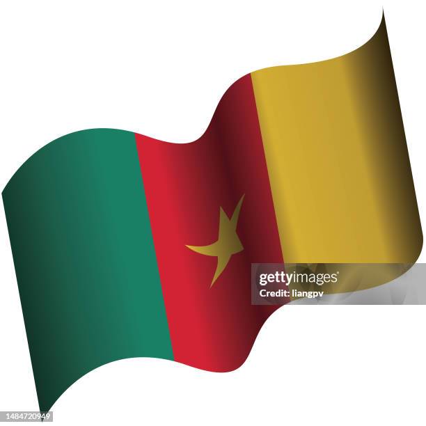 ilustrações de stock, clip art, desenhos animados e ícones de flag of cameroon - bandeira dos camarões