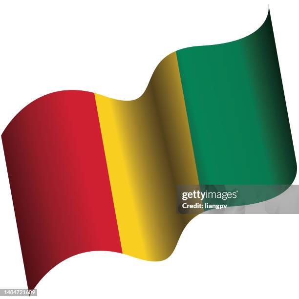 flag of guinea - guinea flag stock illustrations