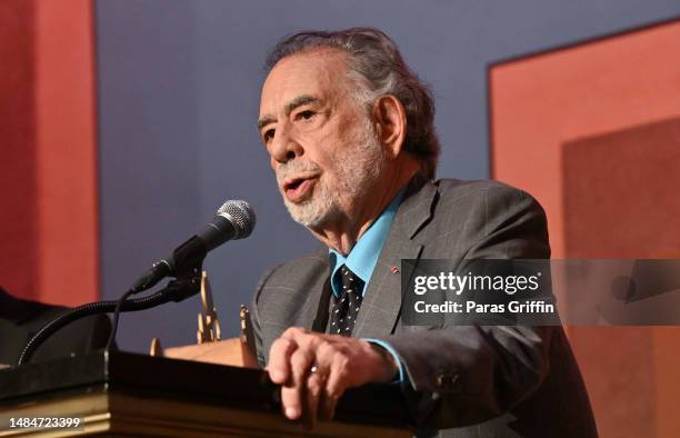 Francis Ford Coppola speaks onstage during the 2023 IMAGE Awards Gala during the 2023 Atlanta Film Festival at The Fox Theatre on April 23, 2023 in...