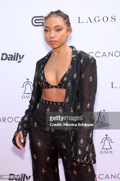 Logan Browning attends The Daily Front Row's Seventh Annual Fashion Los Angeles Awards at The Beverly Hills Hotel on April 23, 2023 in Beverly Hills,...