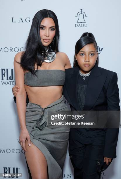 Kim Kardashian and North West attend The Daily Front Row's Seventh Annual Fashion Los Angeles Awards at The Beverly Hills Hotel on April 23, 2023 in...