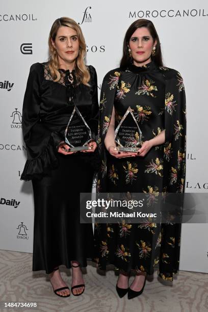 Kate Mulleavy and Laura Mulleavy, Designers of the Year Award recipients, attend DAOU Vineyards' celebration of The Daily Front Row's 7th Annual...