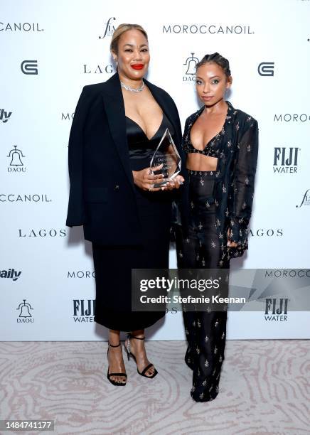 Tasha Reiko Brown and Logan Browning attend The Daily Front Row's Seventh Annual Fashion Los Angeles Awards at The Beverly Hills Hotel on April 23,...