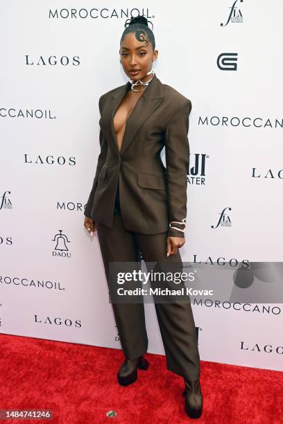 Olay Noel attends DAOU Vineyards' celebration of The Daily Front Row's 7th Annual Fashion Los Angeles Awards at The Beverly Hills Hotel on April 23,...