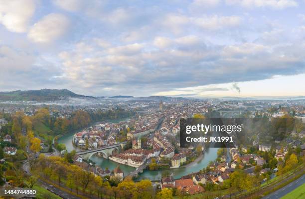 panoramablick über die stadt bern, schweiz. - bern stock-fotos und bilder