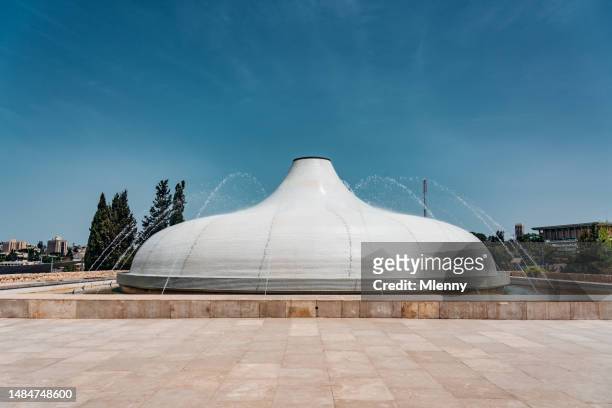 jerusalem shrine of the book under blue sky in israel - mlenny stock pictures, royalty-free photos & images