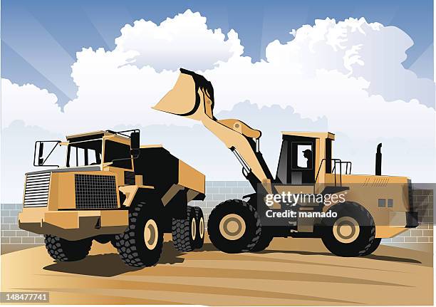 konstruktion: solide grundlage - heavy demolition stock-grafiken, -clipart, -cartoons und -symbole