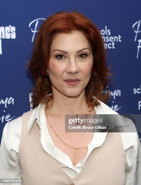 Stephanie Kurtzuba poses at the opening night of the new play "Prima Facie" on Broadway at The Golden Theatre on April 23, 2023 in New York City.