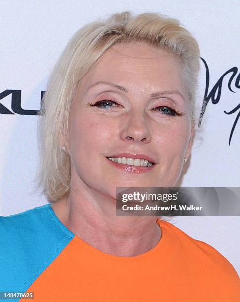 Singer-songwriter Debbie Harry attends the Project Runway Life-Sized Interactive Runway installation on The High Line In New York at The High Line on...