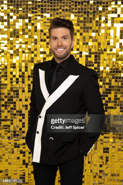 In this image released on April 24th 2023, Joel Dommett, host of The National Lottery's Big Eurovision welcome event, poses for the presenter...