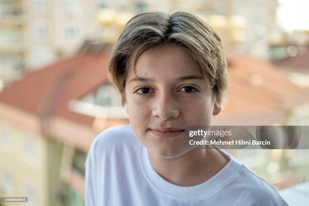 Portrait of adorable boy happiness