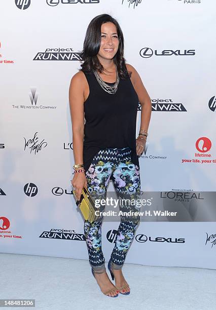 Designer Rebecca Minkoff attends the Project Runway Life-Sized Interactive Runway installation on The High Line In New York at The High Line on July...