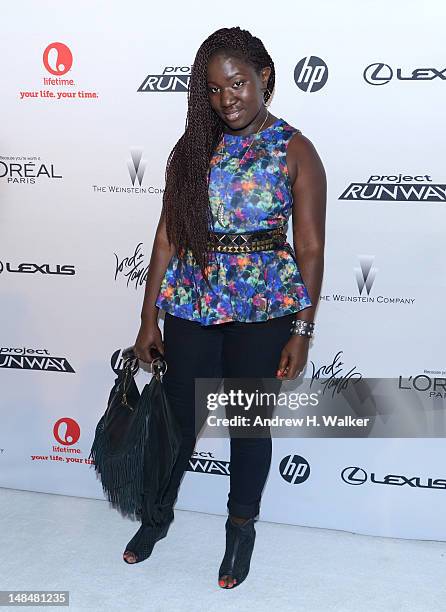 Designer Korto Momolu attends the Project Runway Life-Sized Interactive Runway installation on The High Line In New York at The High Line on July 17,...
