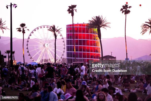 View of fans during Weekend 2, Day 3 of the 2023 Coachella Valley Music and Arts Festival on April 23, 2023 in Indio, California.