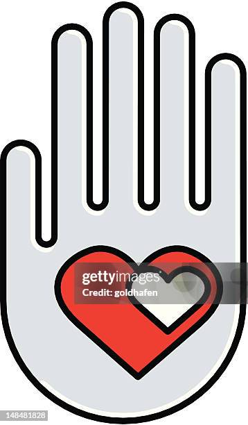 hearts at hand - heart attack man stock illustrations