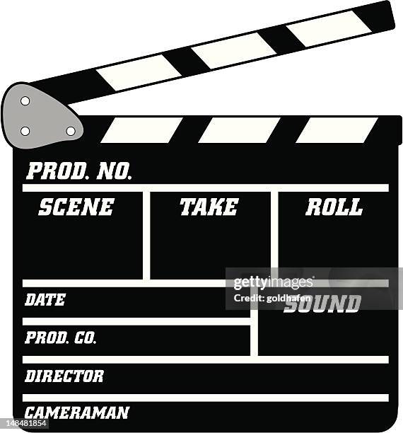 clapperboard - editing studio stock illustrations