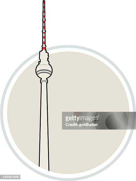 berlin - berlin fernsehturm stock-grafiken, -clipart, -cartoons und -symbole