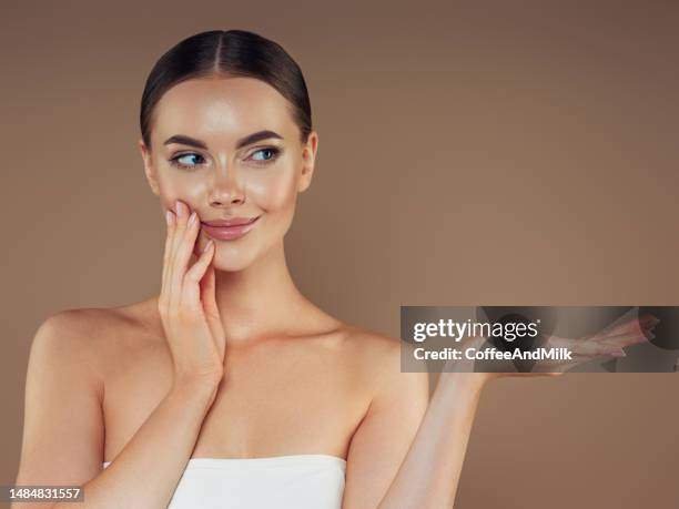 beautiful woman - skin care model stock pictures, royalty-free photos & images