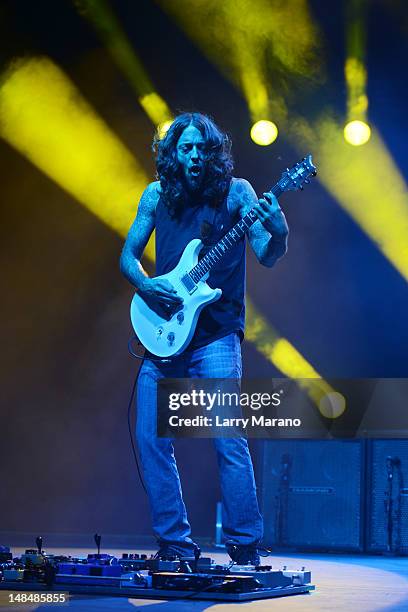 Tim Mahoney Singer Tim Mahoney of 311 performs at Cruzan Amphitheatre on July 17, 2012 ...