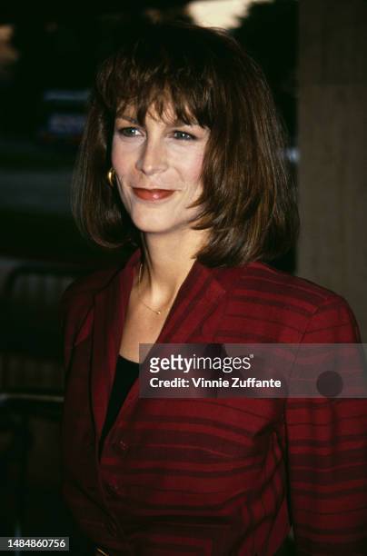 Jamie Lee Curtis during Los Angeles premiere of "My Girl" at Cineplex Odeon in Century City, California, United States, 3rd November 1991.