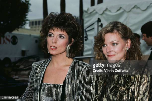 Susan Saint James and Jane Curtin attend an event, United States, circa 1980s.