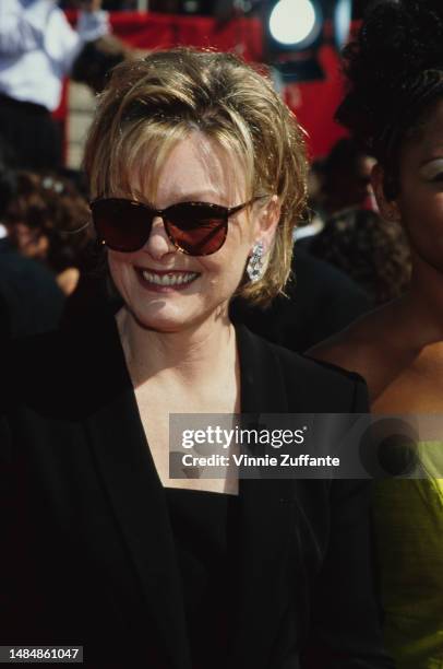 Jane Curtin attends a red carpet event, United States, circa 1990s.