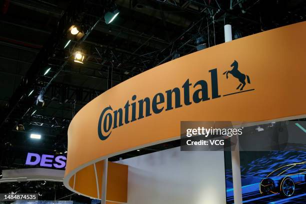 Logo of Continental AG is seen during the 20th Shanghai International Automobile Industry Exhibition at the National Exhibition and Convention Center...