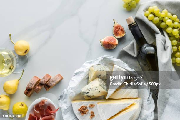 high angle view of food on table,romania - italian food and wine stock pictures, royalty-free photos & images