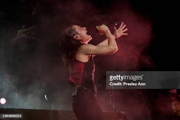 Héloïse Adélaïde Letissier of Christine and the Queens performs onstage at the 2023 Coachella Valley Music and Arts Festival on April 23, 2023 in...