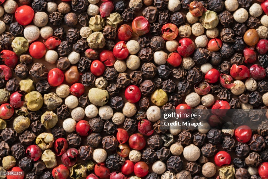 Mixed Peppercorns Full Frame View