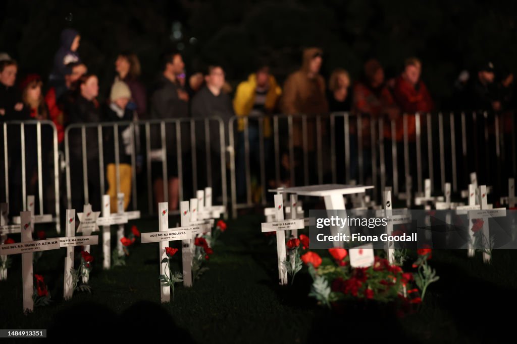 Aucklanders attend the Anzac Day Dawn Service at Auckland Museum on
